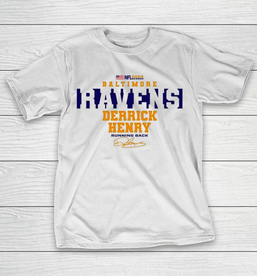 Nfl 2024 Baltimore Ravens Derrick Henry Running Back T-Shirt