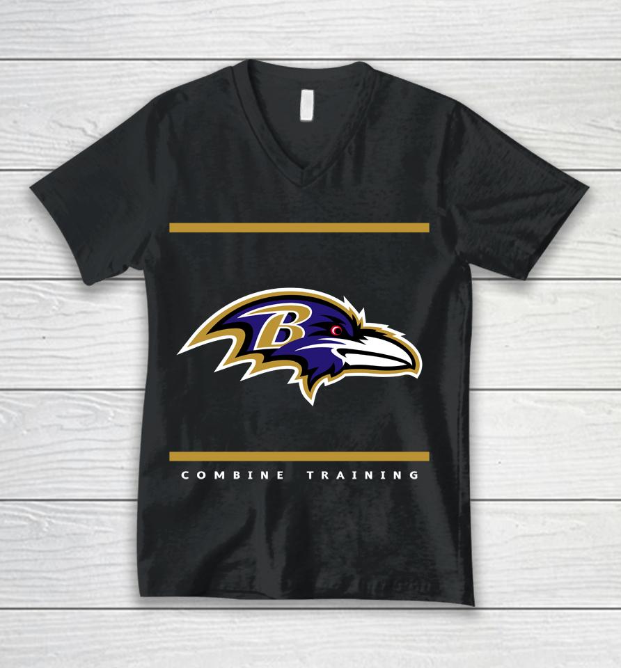 Nfl Baltimore Ravens New Era Combine Split Defense Unisex V-Neck T-Shirt