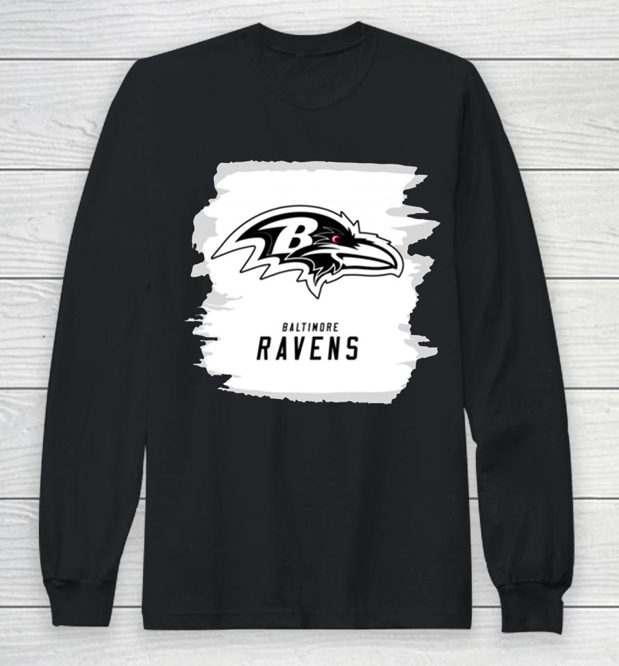 Nfl Baltimore Ravens New Era Paint Strokes Long Sleeve T-Shirt