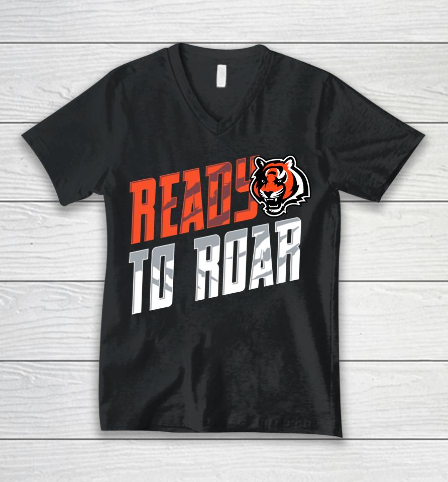 Nfl Black Men's Cincinnati Bengals Fanatics Roar Rise Unisex V-Neck T-Shirt
