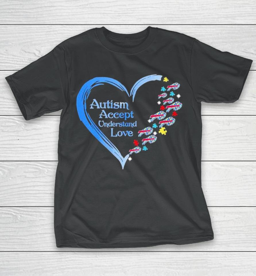 Nfl Buffalo Bills Autism Accept Understand Heart Love T-Shirt