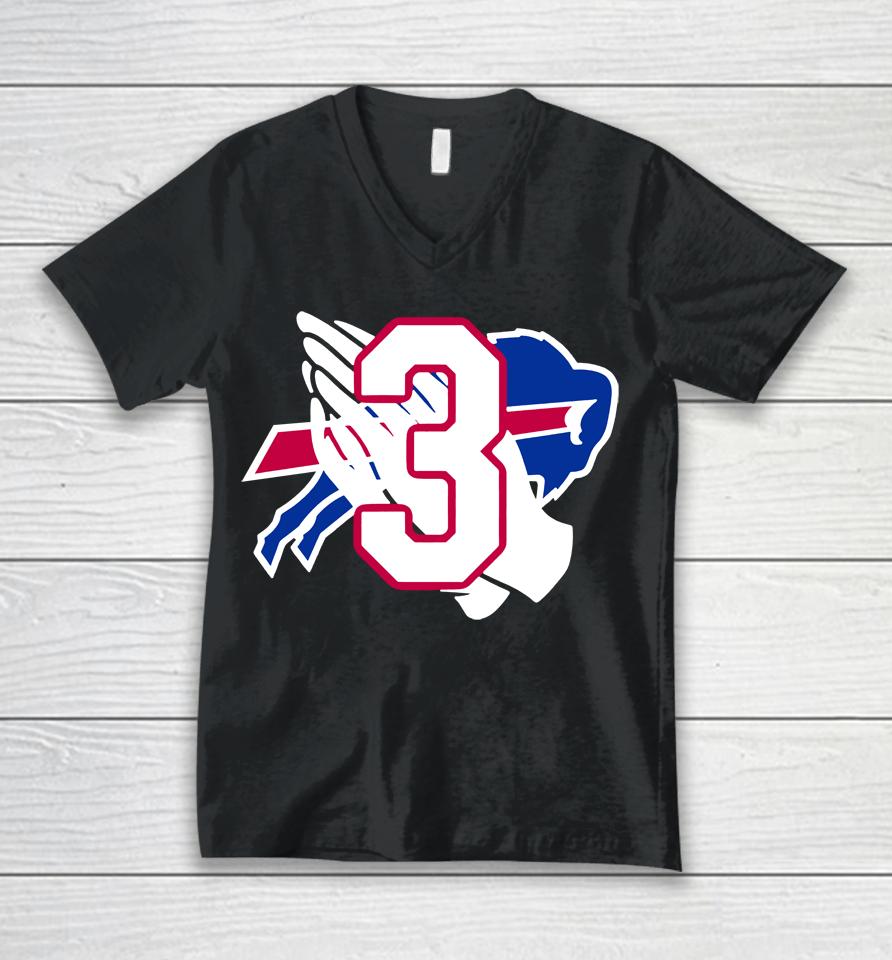Nfl Buffalo Bills Pray For Damar Hamlin Unisex V-Neck T-Shirt