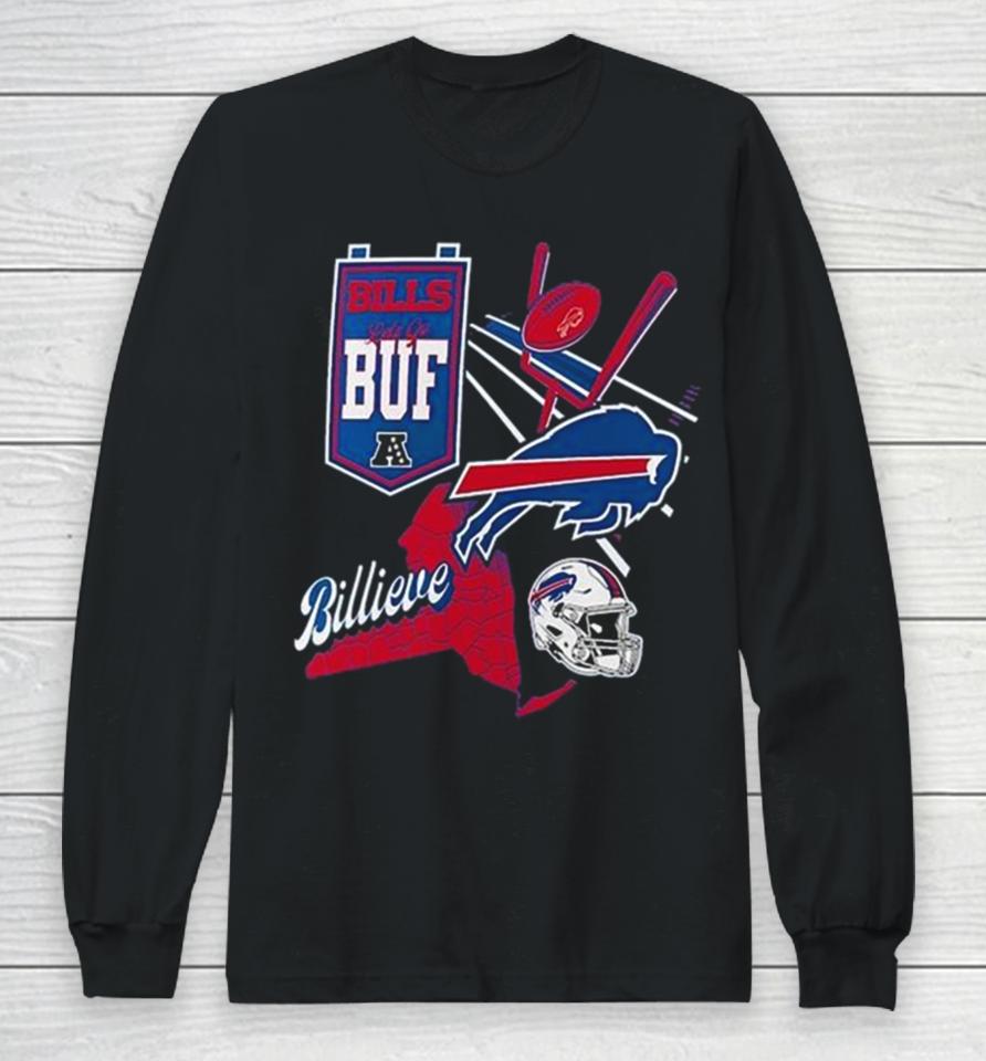 Nfl Buffalo Bills Split Zone Long Sleeve T-Shirt