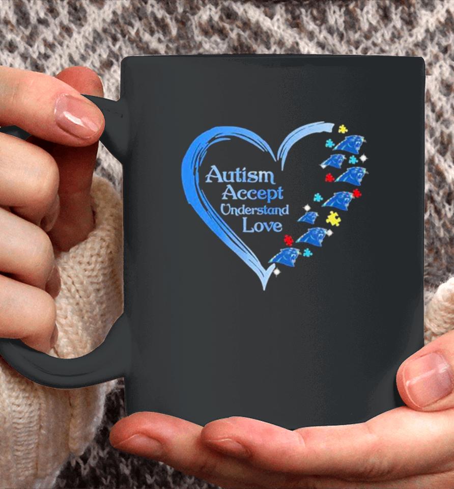 Nfl Carolina Panthers Autism Accept Understand Heart Love Coffee Mug