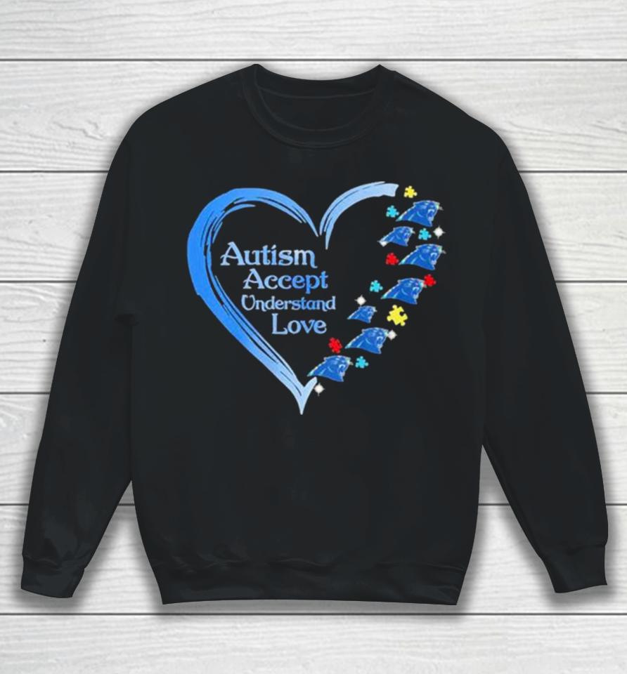 Nfl Carolina Panthers Autism Accept Understand Heart Love Sweatshirt