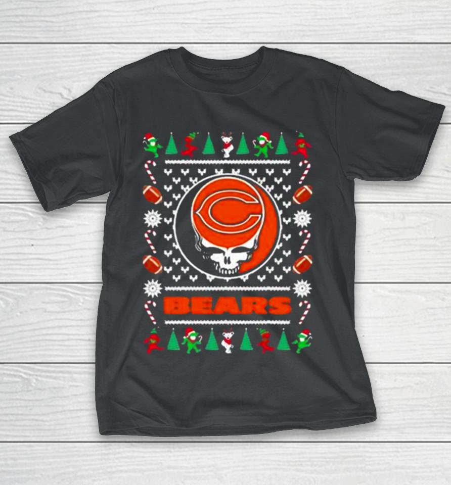 Nfl Chicago Bears Grateful Dead Ugly Christmas T-Shirt