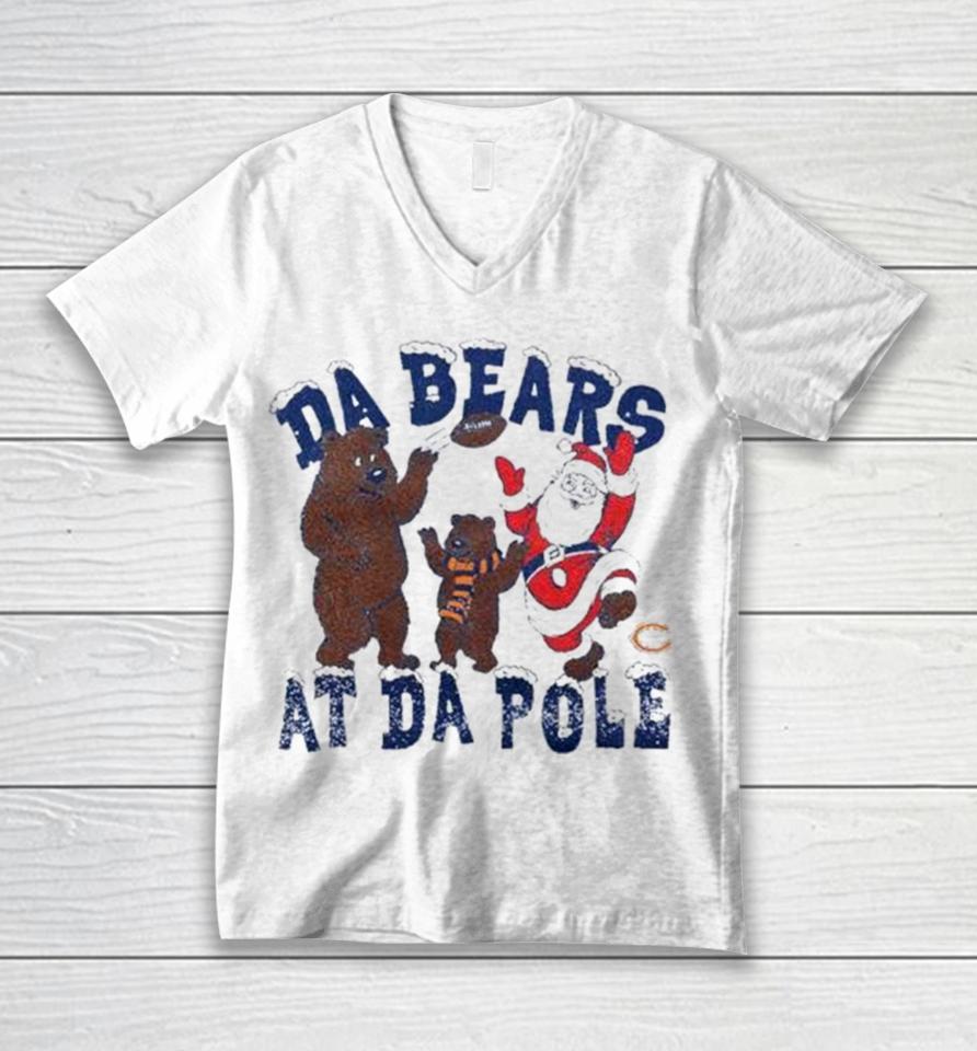 Nfl Chicago Da Bears At Da Pole Christmas 2023 Unisex V-Neck T-Shirt