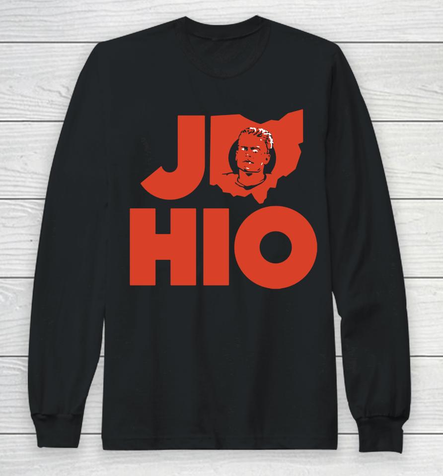 Nfl Cincinnati Bengal Joe Burrow Jo-Hio Long Sleeve T-Shirt