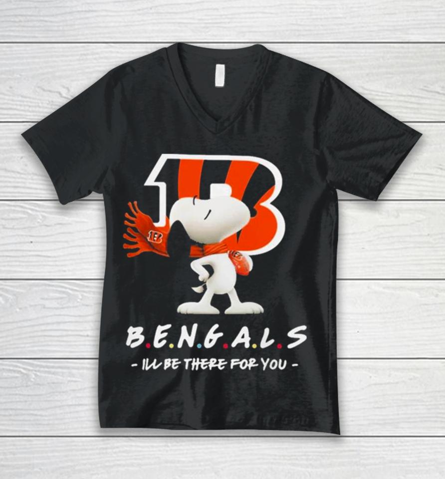 Nfl Cincinnati Bengals Snoopy I’ll Be There For You 2023 Unisex V-Neck T-Shirt
