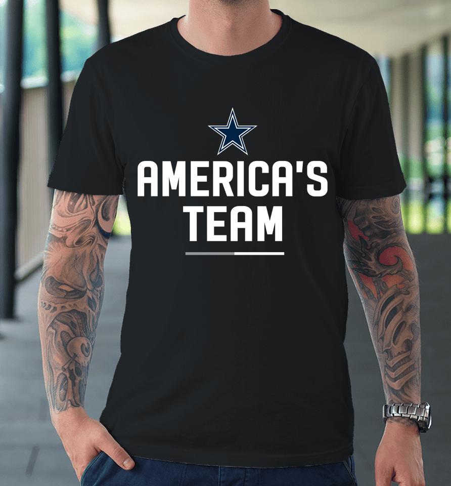 Nfl Dallas Cowboys America's Team Slogan Premium T-Shirt