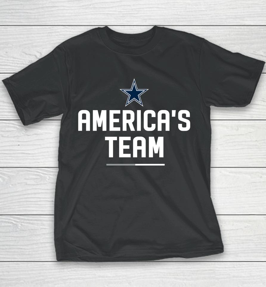 Nfl Dallas Cowboys America's Team Slogan Youth T-Shirt