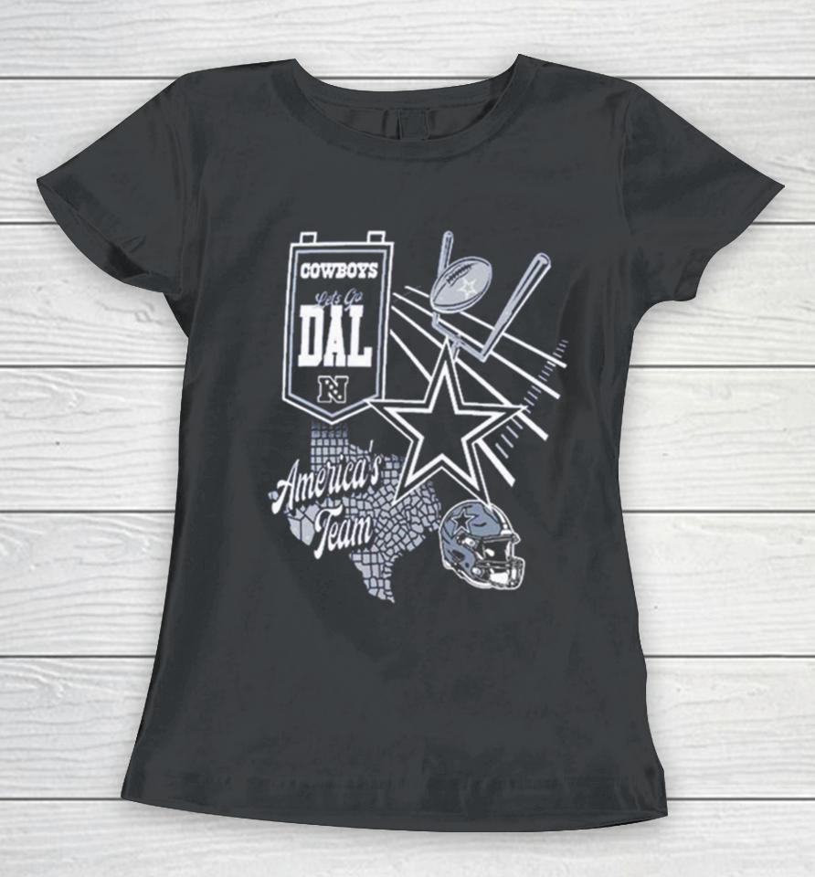 Nfl Dallas Cowboys Split Zone Women T-Shirt