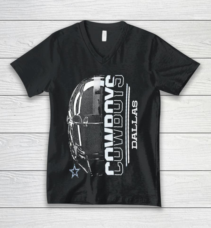 Nfl Dallas Cowboys Starter Half Helmet Logo Unisex V-Neck T-Shirt
