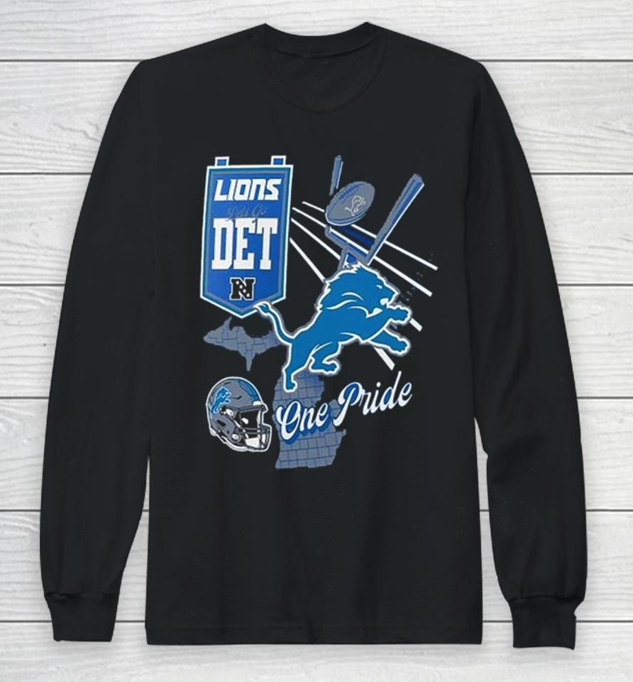 Nfl Detroit Lions Split Zone Long Sleeve T-Shirt