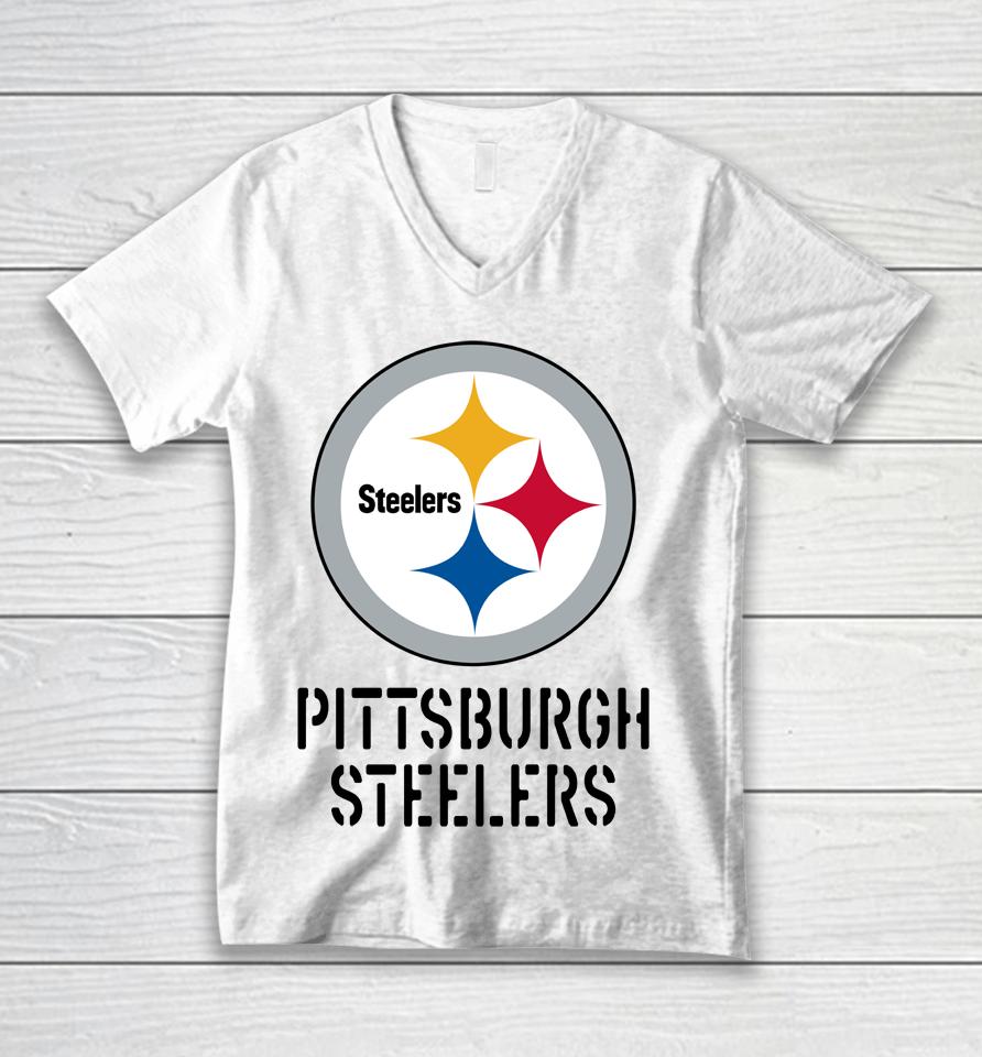 Nfl Fanatics Shop Pittsburgh Steelers Salute To Service 2022 Unisex V-Neck T-Shirt