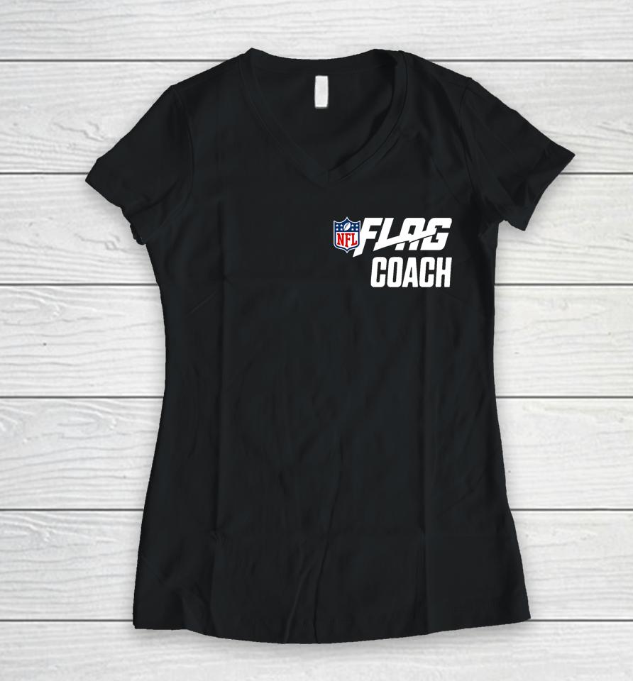 Nfl Flag Coaches 2022 Women V-Neck T-Shirt