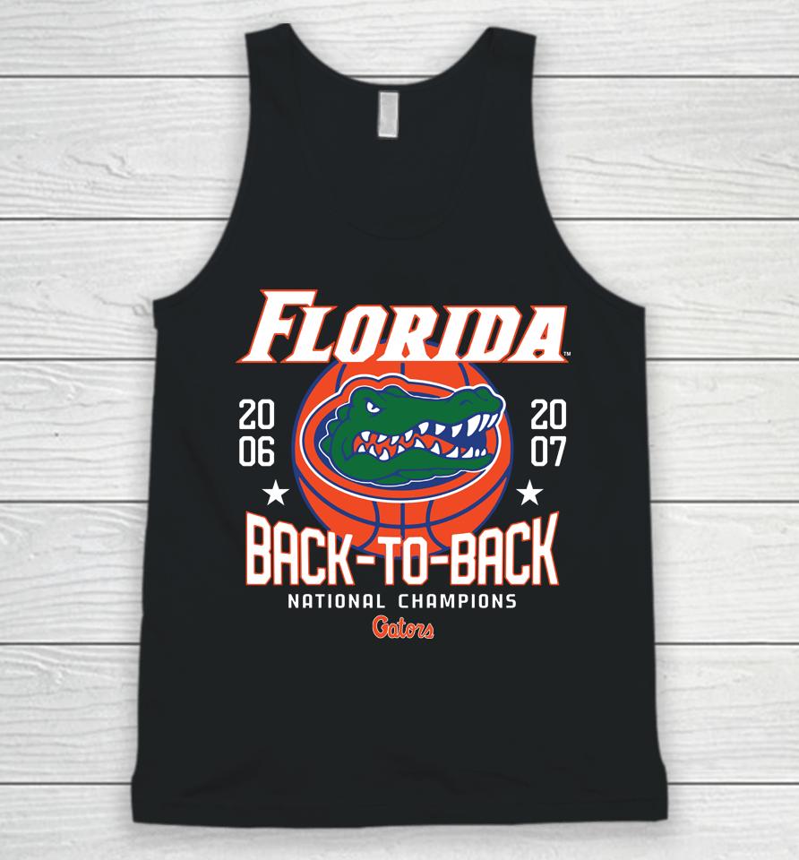 Nfl Florida Gators Back To Back Basketball Champs Unisex Tank Top