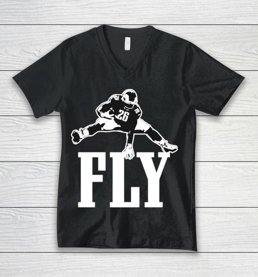 Nfl Fly Philadelphia Eagles Player 26 Football Unisex V-Neck T-Shirt