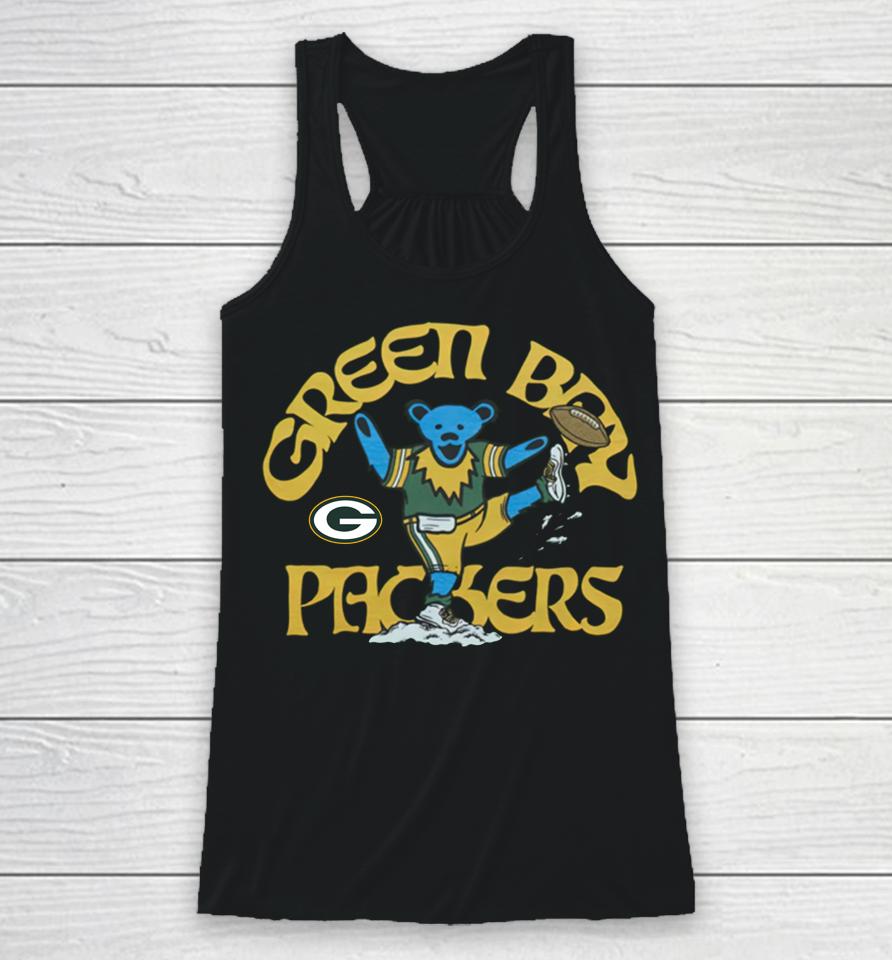 Nfl Green Packers X Grateful Dead Homage Racerback Tank