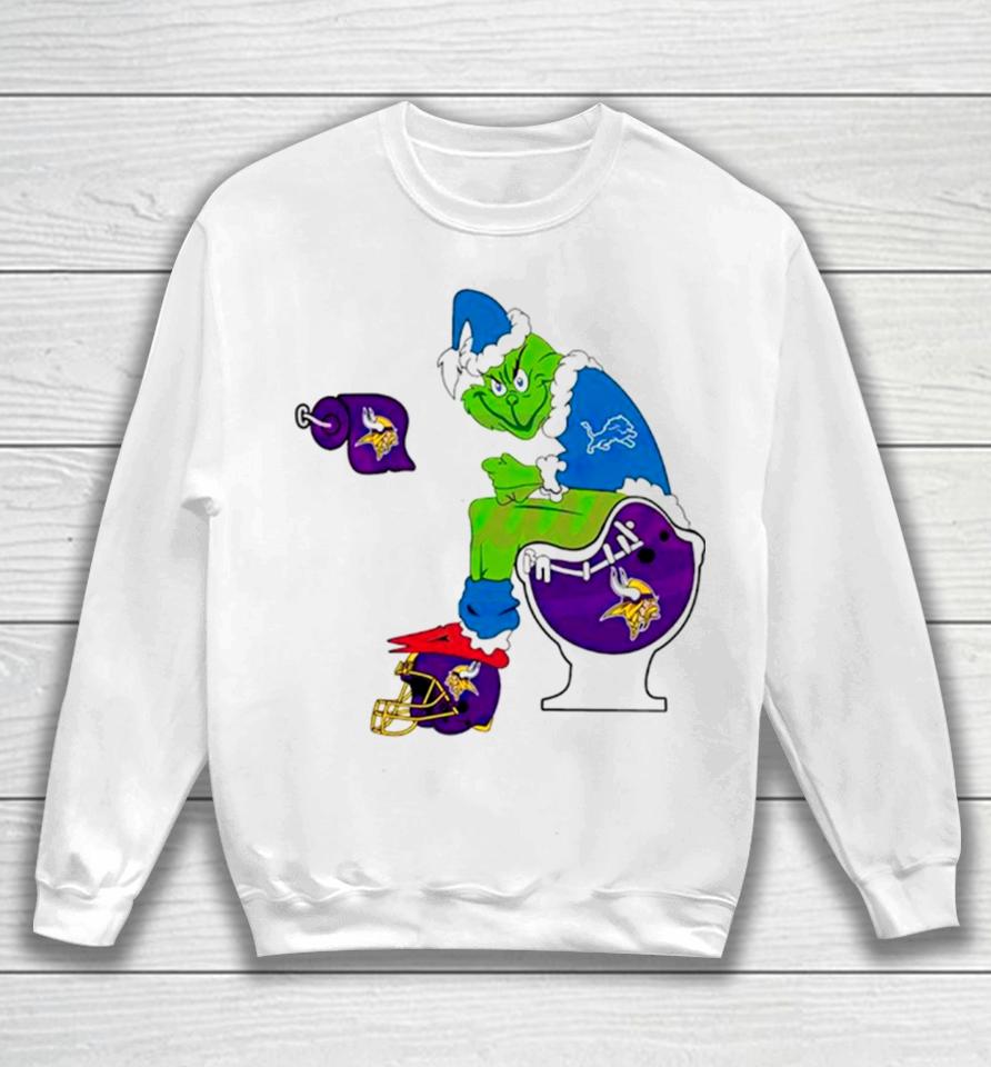 Nfl Grinch Detroit Lions Vs Minnesota Vikings Sweatshirt
