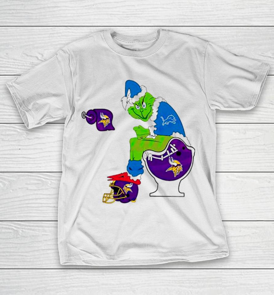 Nfl Grinch Detroit Lions Vs Minnesota Vikings T-Shirt