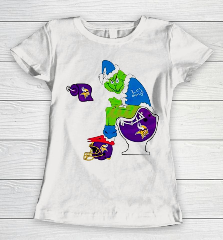 Nfl Grinch Detroit Lions Vs Minnesota Vikings Women T-Shirt