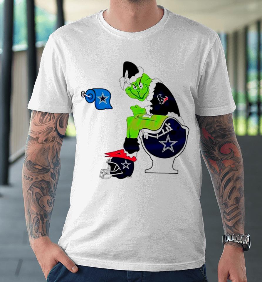 Nfl Grinch Houston Texans And Dallas Cowboys Premium T-Shirt