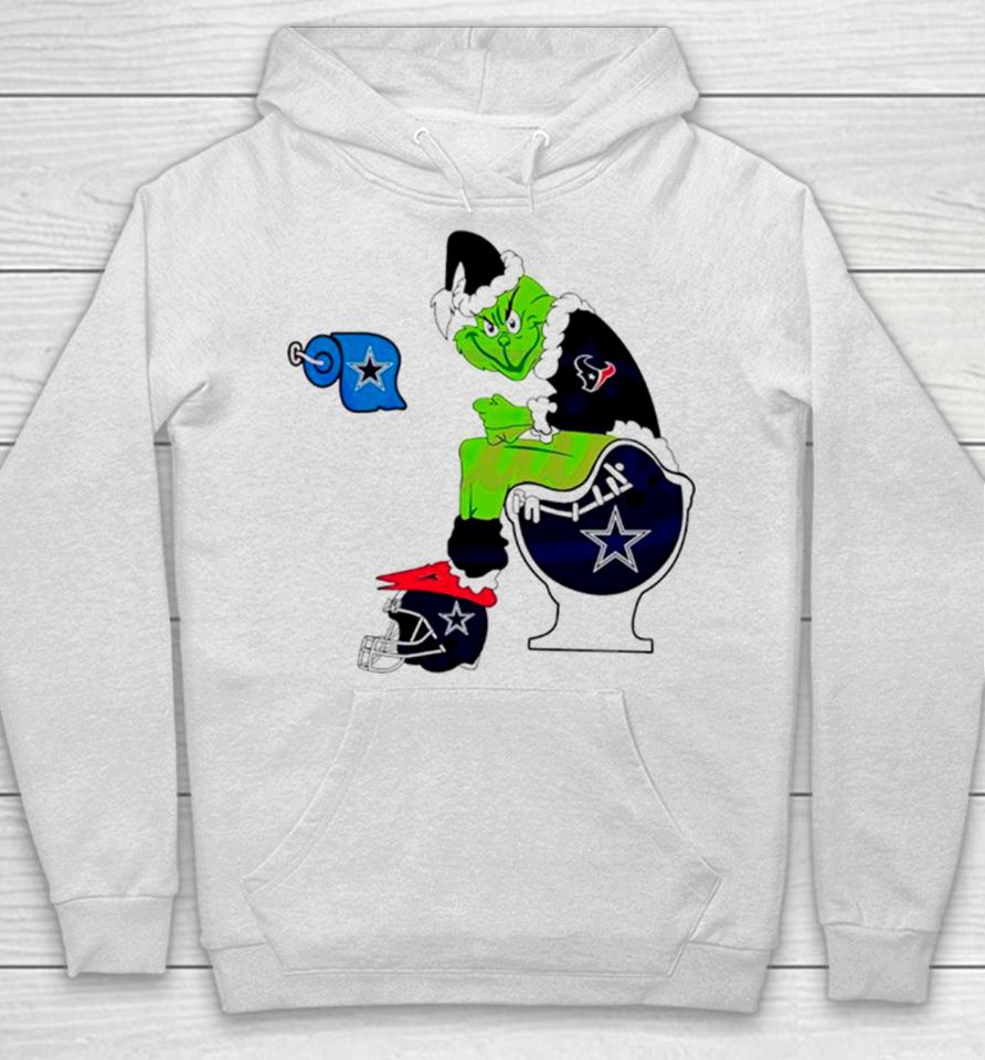 Nfl Grinch Houston Texans And Dallas Cowboys Hoodie