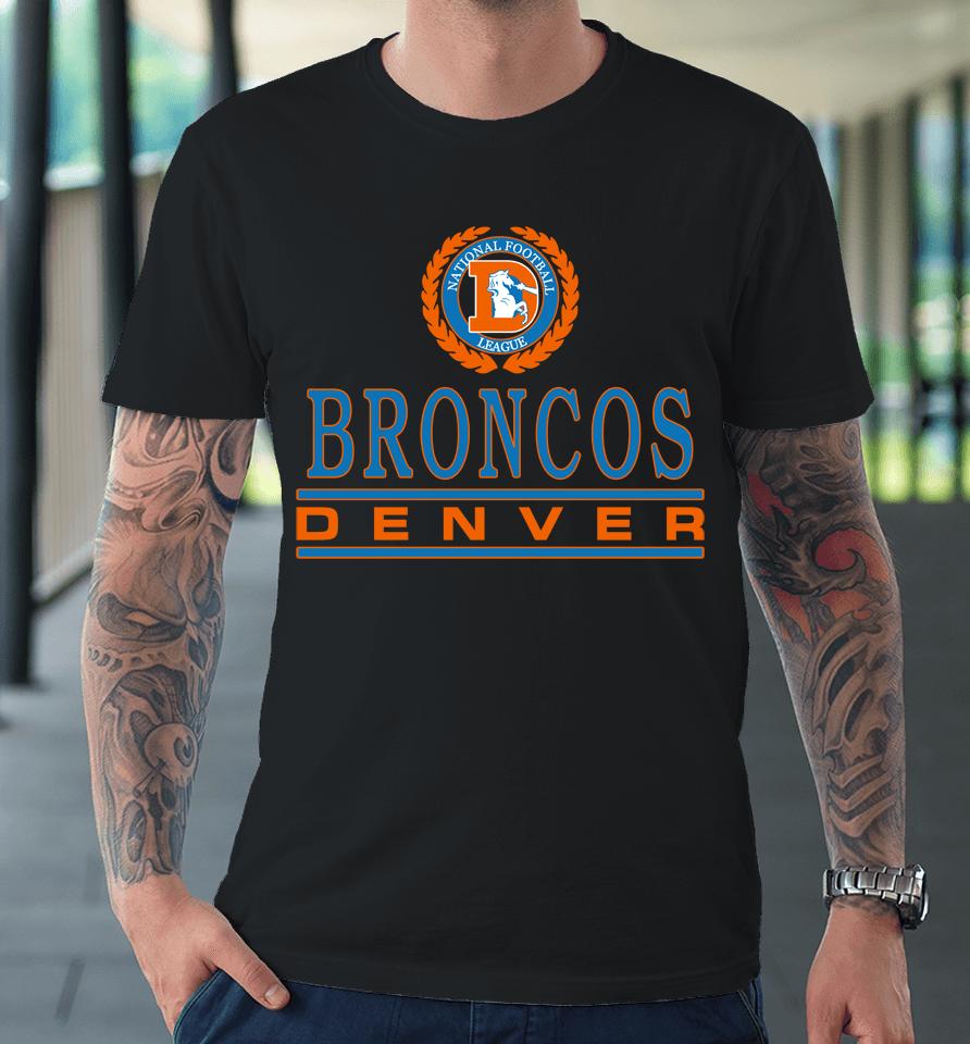 Nfl Homage Denver Broncos Crest Logo Premium T-Shirt