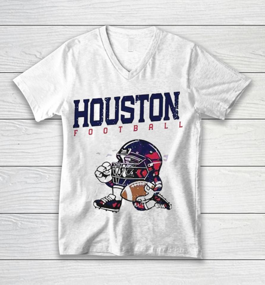 Nfl Houston Texans Football Helmet Run Vintage Unisex V-Neck T-Shirt