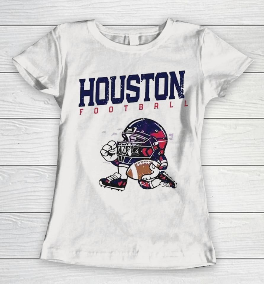 Nfl Houston Texans Football Helmet Run Vintage Women T-Shirt
