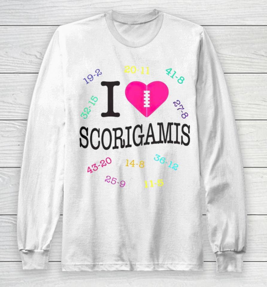 Nfl I Love Scorigamis Long Sleeve T-Shirt