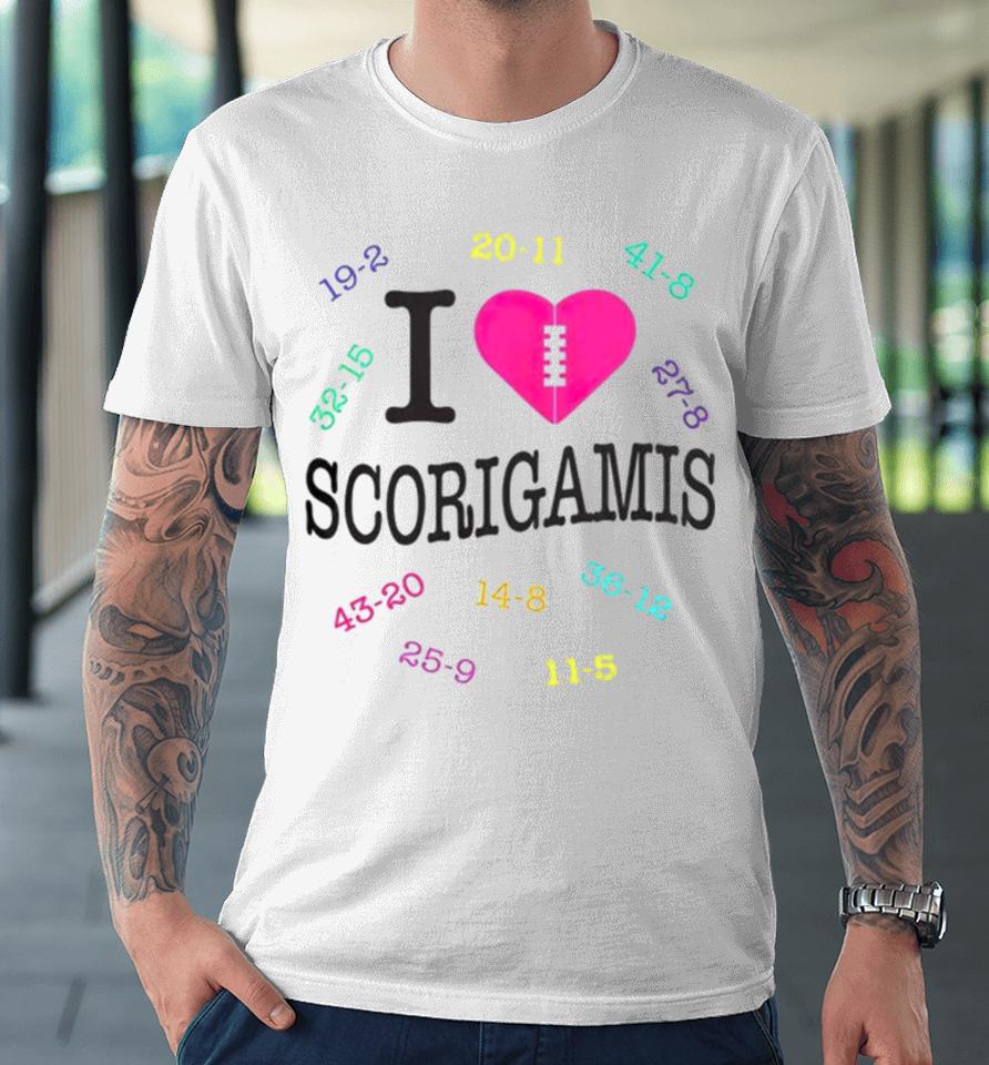 Nfl I Love Scorigamis Premium T-Shirt