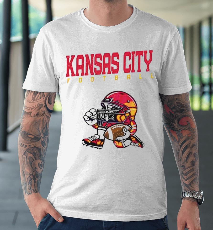 Nfl Kansas City Chiefs Football Helmet Run Vintage Premium T-Shirt