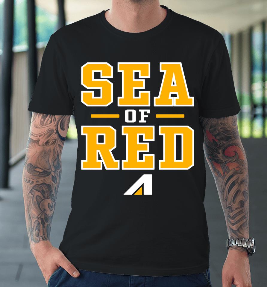 Nfl Kansas City Chiefs Sea Of Red Charlie Hustle Mens Premium T-Shirt