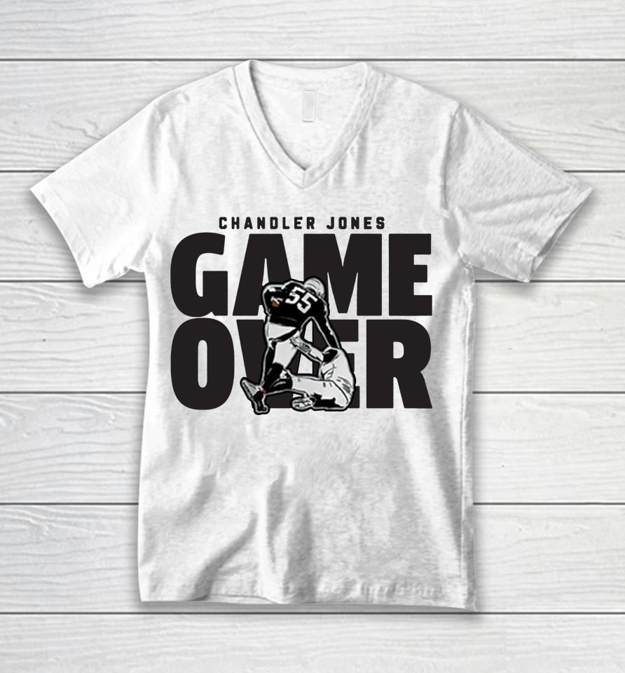 Nfl Las Vegas Raiders Chandler Jones Game Over Unisex V-Neck T-Shirt