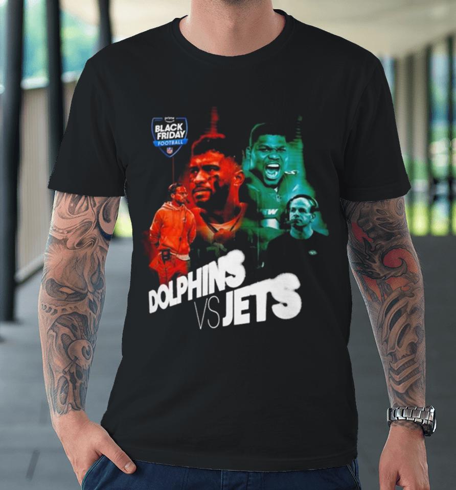 Nfl Matchup Between Miami Dolphins And New York Jets Premium T-Shirt