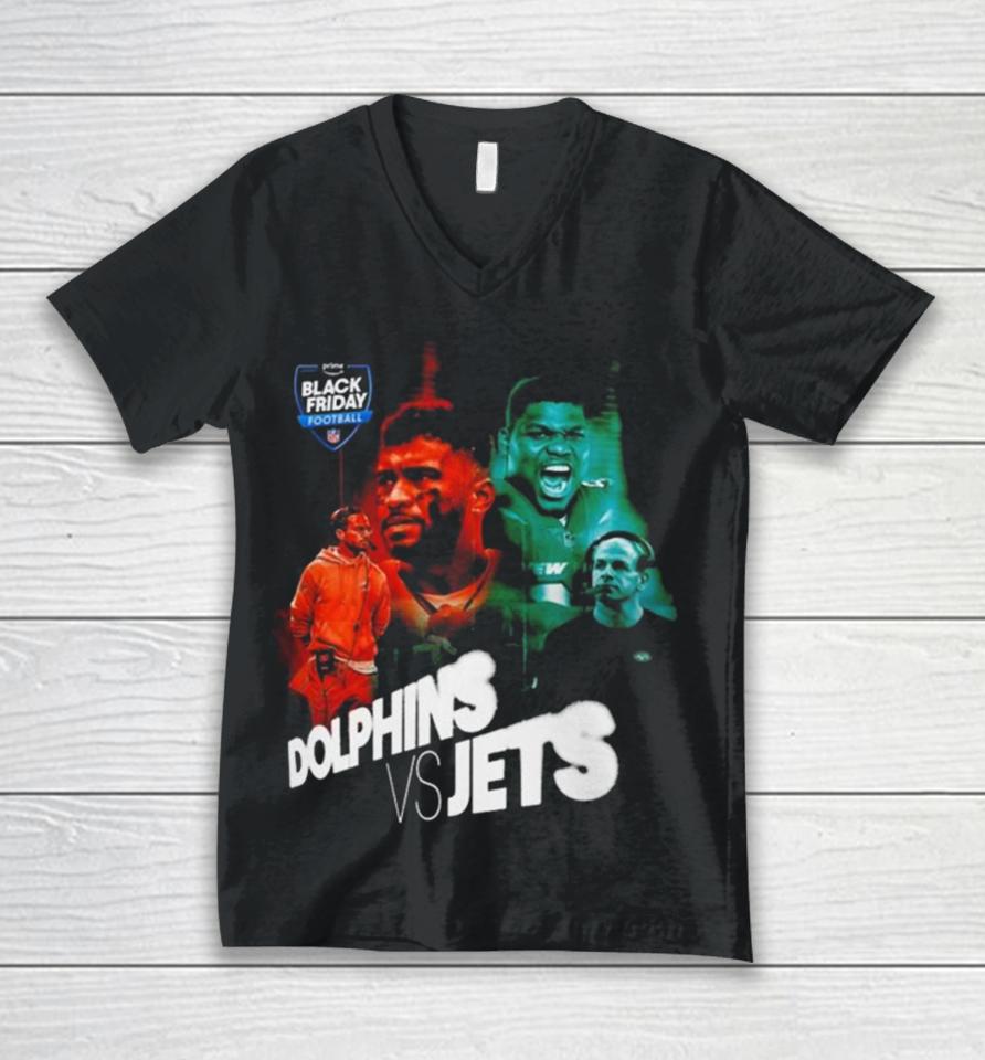 Nfl Matchup Between Miami Dolphins And New York Jets Unisex V-Neck T-Shirt