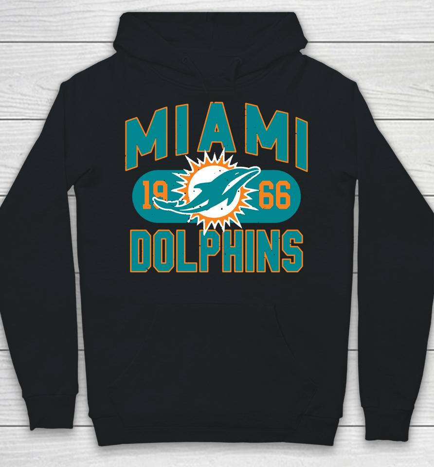 Nfl Men's White Miami Dolphins Fanatics Branded Act Fast Hoodie