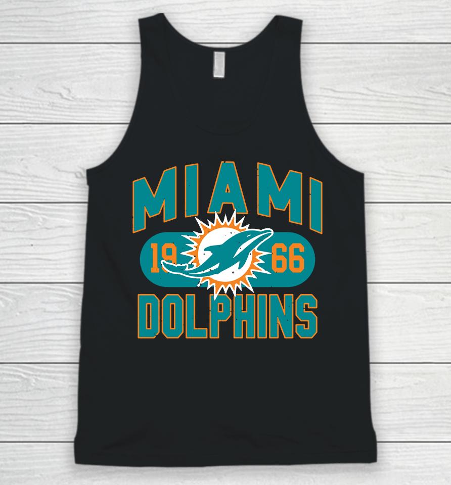 Nfl Men's White Miami Dolphins Fanatics Branded Act Fast Unisex Tank Top