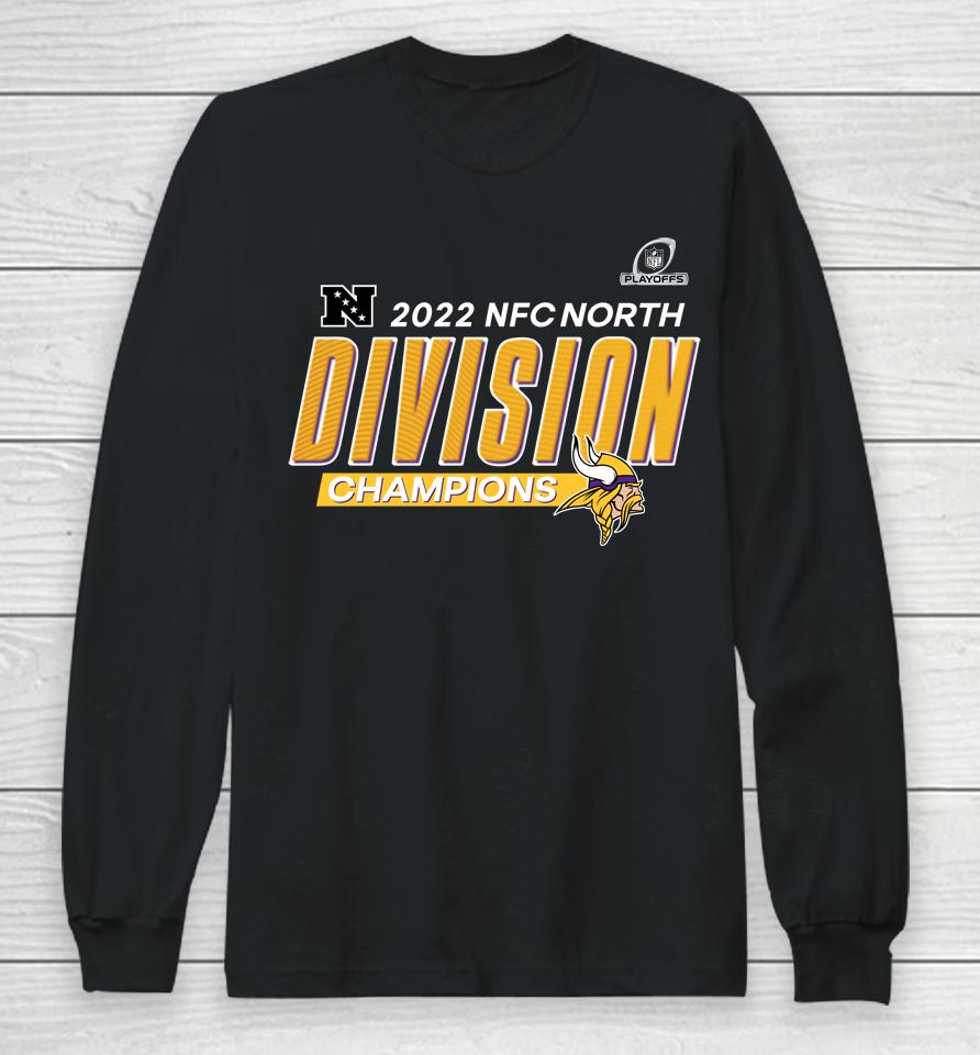 Nfl Minnesota Vikings 2022 Nfc North Division Champions Long Sleeve T-Shirt