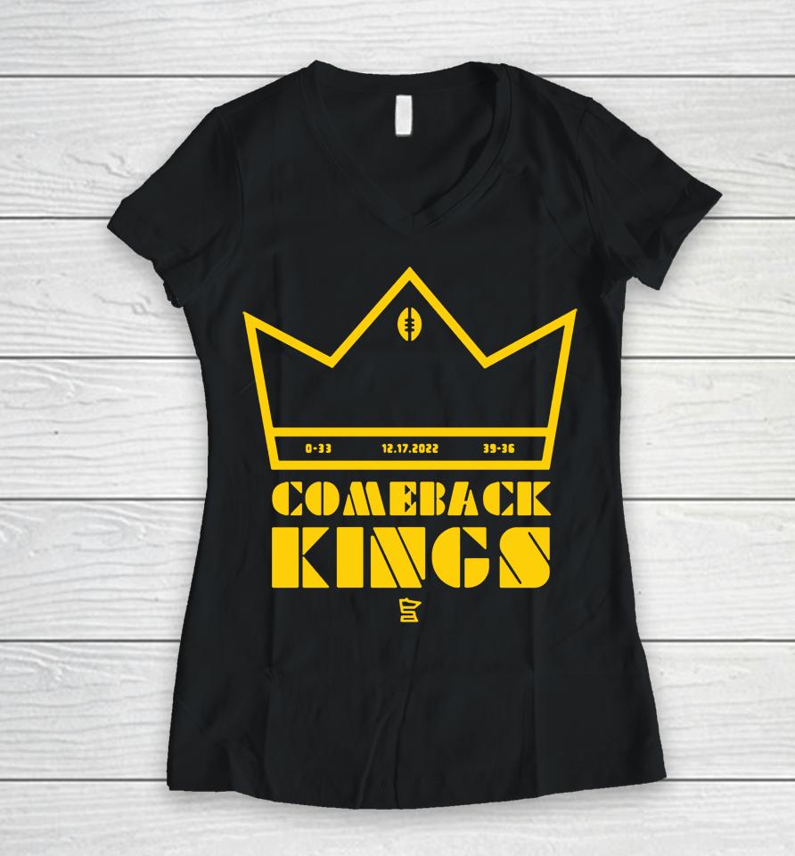 Nfl Minnesota Vikings Comeback Kings Women V-Neck T-Shirt