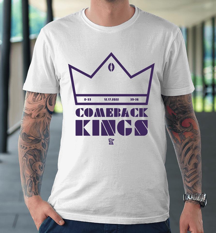 Nfl Minnesota Vikings Comeback Kings White Premium T-Shirt