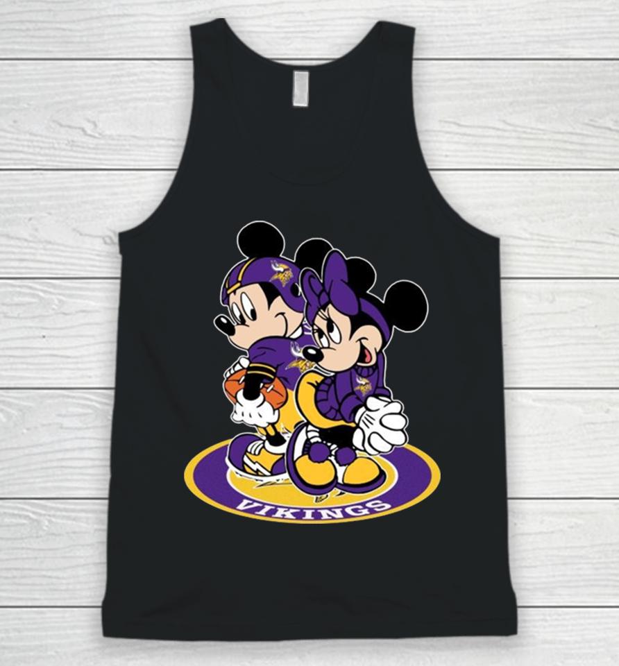 Nfl Minnesota Vikings Mickey Mouse And Minnie Mouse Unisex Tank Top