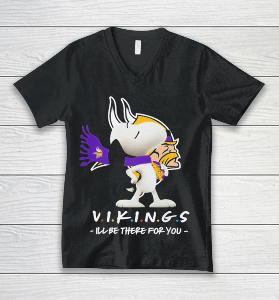 Nfl Minnesota Vikings Snoopy I’ll Be There For You 2023 Unisex V-Neck T-Shirt