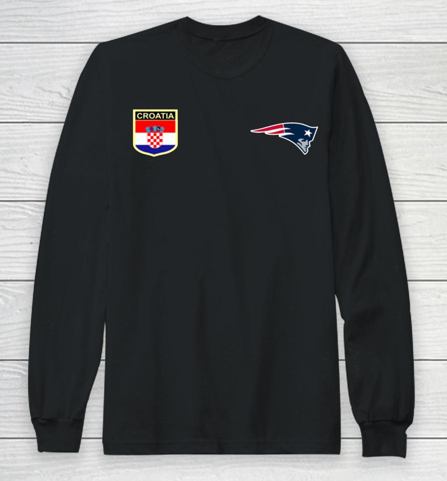 Nfl New England Patriots Bill Belichick Croatia Flag Long Sleeve T-Shirt