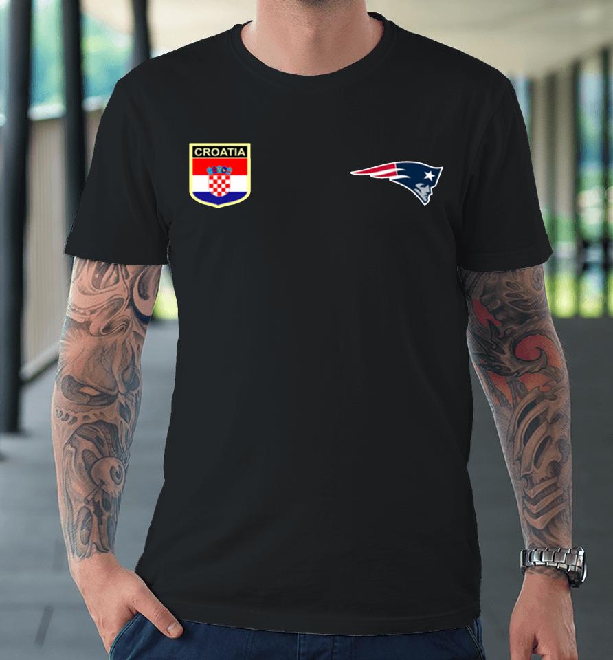 Nfl New England Patriots Bill Belichick Croatia Flag Premium T-Shirt