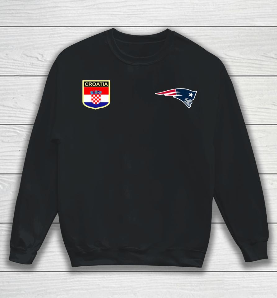 Nfl New England Patriots Bill Belichick Croatia Flag Sweatshirt