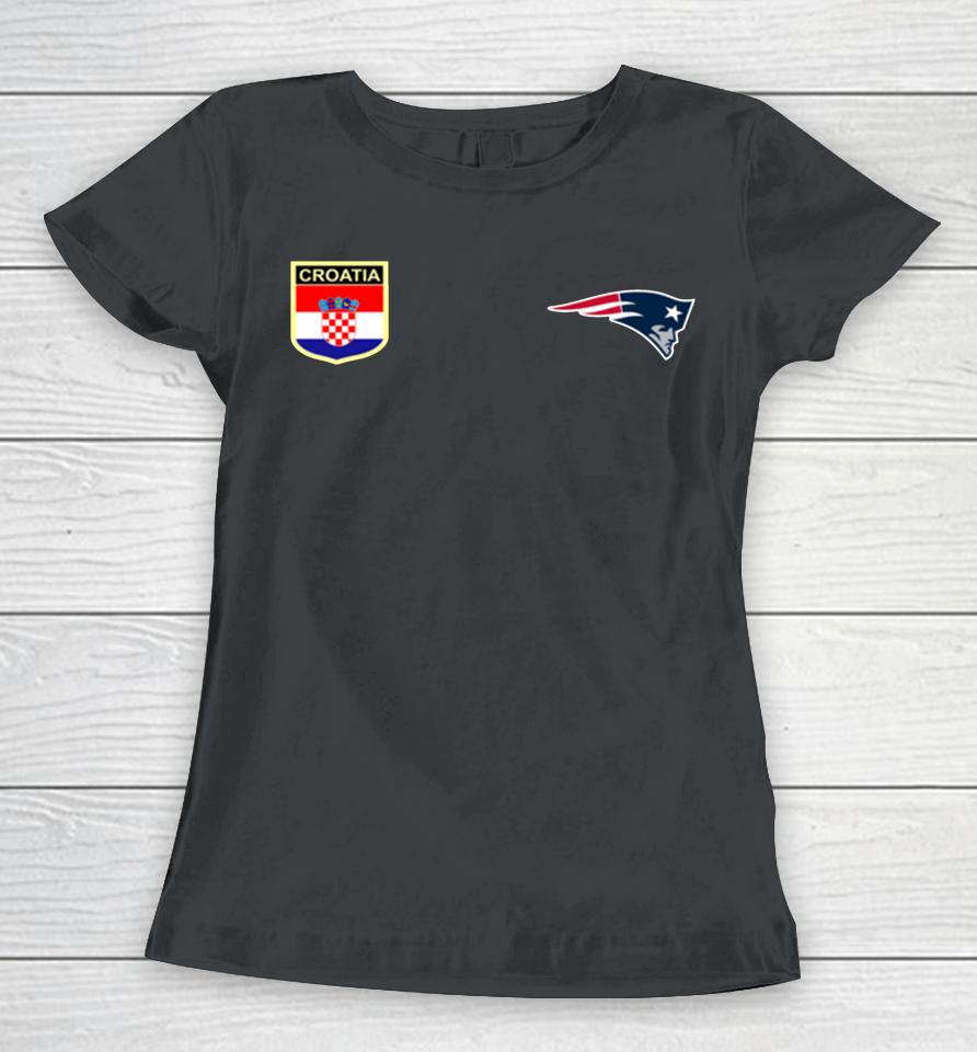Nfl New England Patriots Bill Belichick Croatia Flag Women T-Shirt
