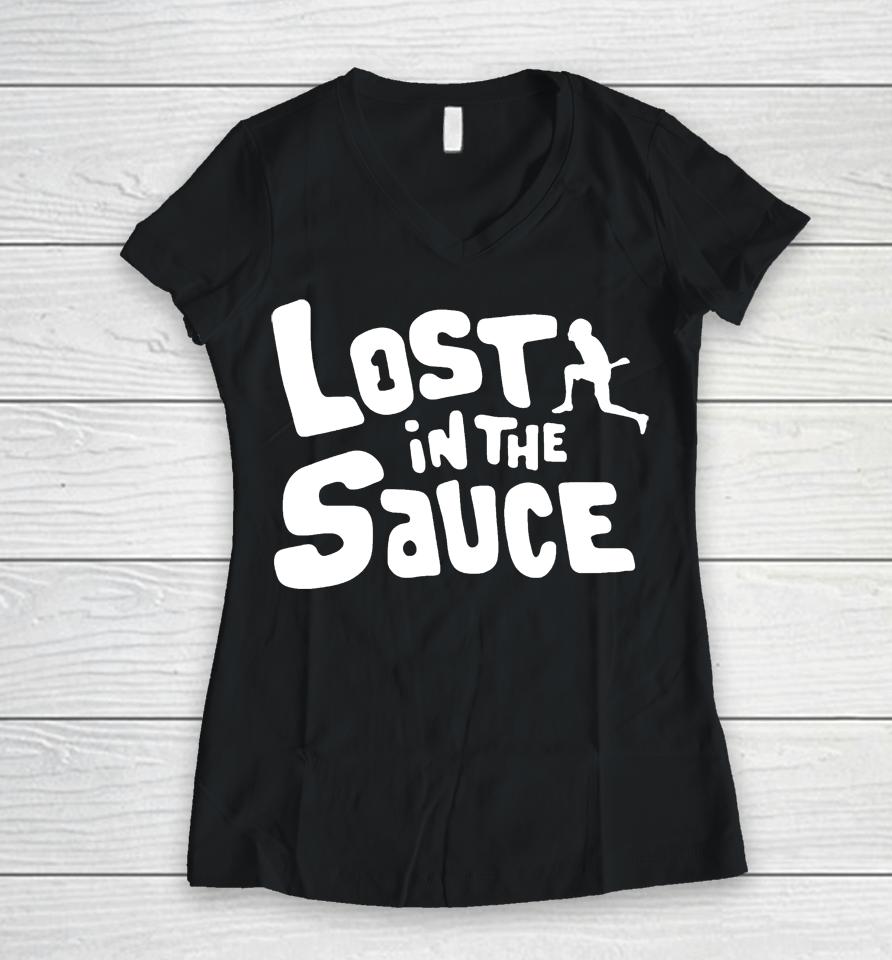 Nfl New York Jets Ahmad Gardner Lost In The Sauce Women V-Neck T-Shirt